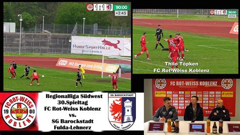 Regionalliga S Dwest Fc Rot Weiss Koblenz Vs Sg Barockstadt Fulda