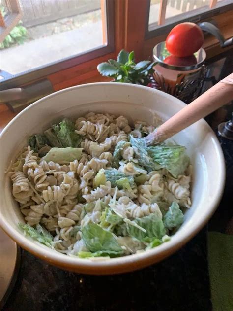 Caesar Pasta Salad With Grilled Chicken Recette En