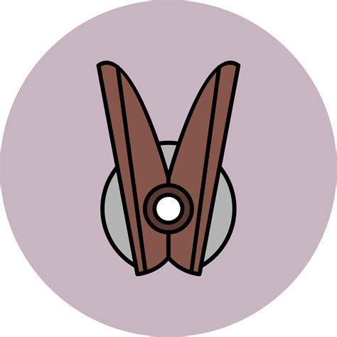 Clothespin Line Filled Multicolour Circle Icon 37770422 Vector Art At
