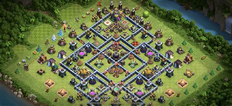 Farming Base Th14 With Link Hybrid Anti Air Electro Dragon Clash