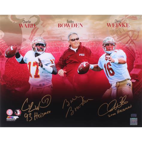 Charlie Ward Bobby Bowden Chris Weinke Signed Florida State