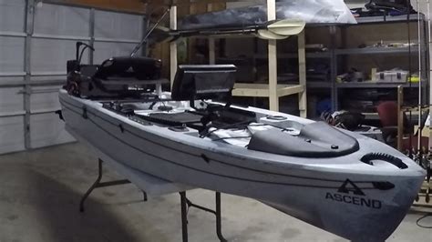 2017 Ascend 128t Kayak Modifications Trolling Motor And Helix 9 Setup