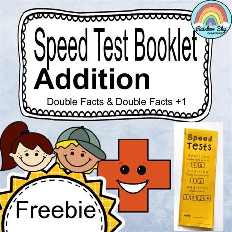 Addition Double Facts Speed Test Booklet Freebie