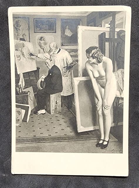 WW2 WWII German Third Reich Nude Risque Naked Woman Photo Postcard Nazi