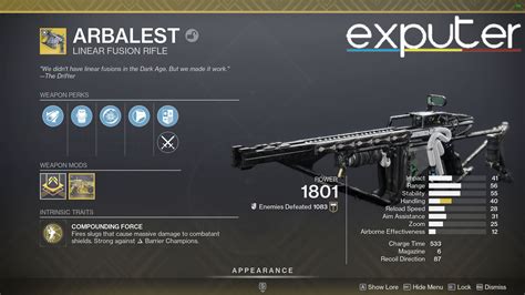 Destiny Best Linear Fusion Rifles According To Hours Veteran