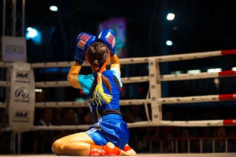 Wai Khru Ram Muay A Female Muay Thai Fighter Performs A Ritualistic Dance The Wai Khru Ram