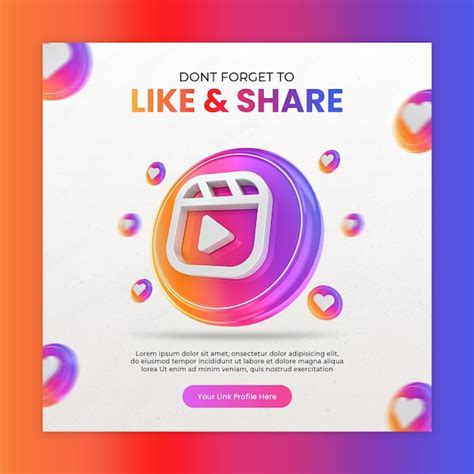 Premium Psd Business Page Promotion With 3d Render Instagram Reels