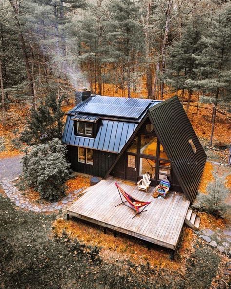 30 Cozy A Frame Cabins For Cold Weather Getaways Forest House House In The Woods Tiny House