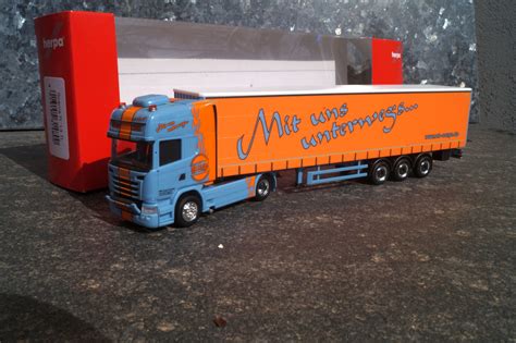 Herpa Scania R Topline Gardinenplanen Sattelzug Mb Cargo Thommy