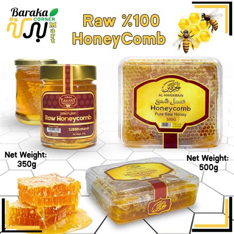 Madu Sarang Lebah Pure Raw Honeycomb Honey Al Haramain Madu Asli 500g