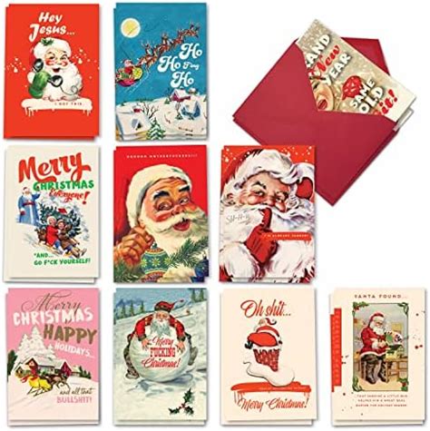 Nobleworks Funny Christmas Cards Assorted Designs Each