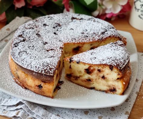 Torta Cremosa Ricotta Pere E Cioccolato Dolce Senza Farina Cucinare