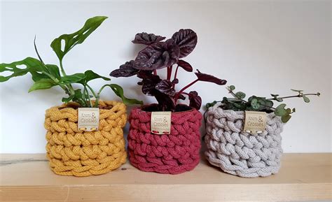 Tiny Crochet Basket Sustainable Cord Crocheted Basket Etsy Uk