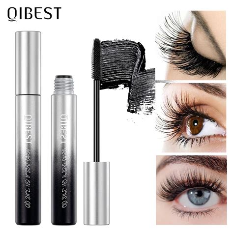 QIBEST New Black Mascara Waterproof Lengthens Eyelashes Extension Non