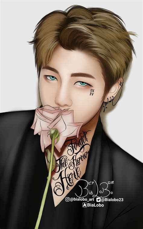 Rapmonster Tattoo Bts Fanart Bybialobo By Bialobo On Deviantart