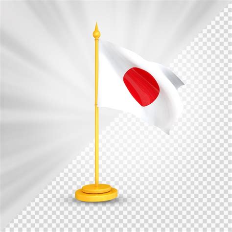 Premium PSD | Japan flag 3d render