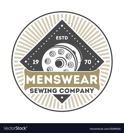 Menswear Company Vintage Isolated Label Royalty Free Vector