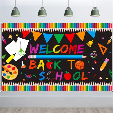 Buy Howaf Welcome Back To School Banner Extra Large Fabric 73 X 45