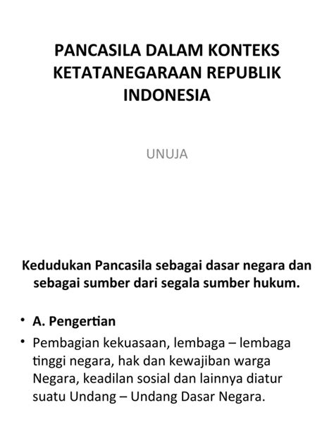 Pancasila Dalam Konteks Ketatanegaraan Republik Indonesia - 1 | PDF