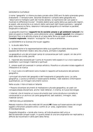 Geografia umana riassunto libro geografia umana units Che cosa è la