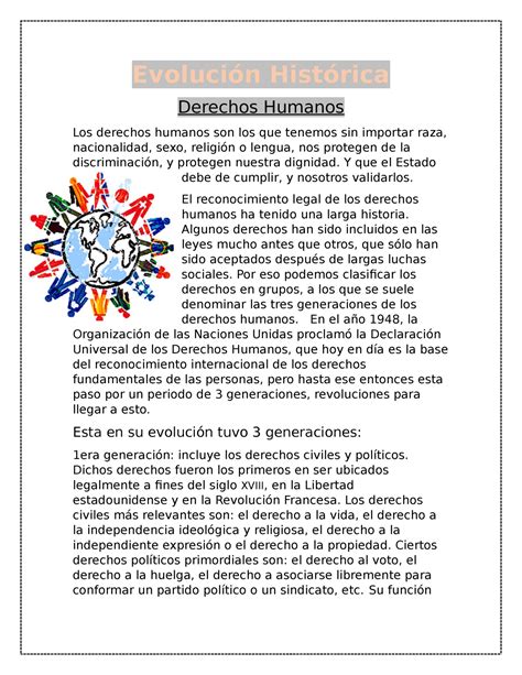 Derechos Humanos Evolucion Evolución Histórica Derechos Humanos Los