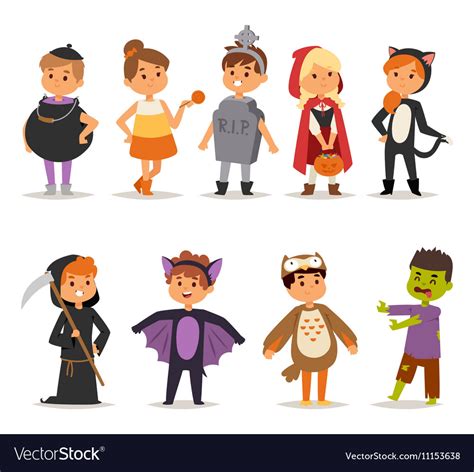 Halloween costume kids Royalty Free Vector Image