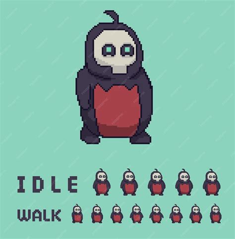 Premium Vector | Pixel Art Design Character Walking Illustration Game ...