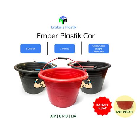 Jual EMBER COR KECIL SEDANG JUMBO BANGUNAN TIMBA PLASTIK MURAH ANTI