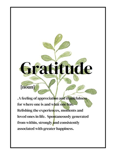 Gratitude Affirmation Definition Printable Digital Art Https