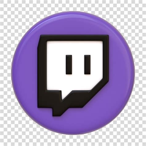 Premium PSD Twitch Icon Isolated On White Background Stream