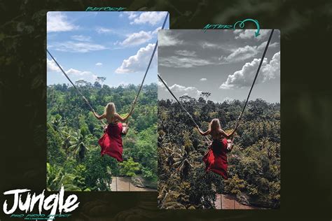 944 热带森林褐色lut预设Jungle Lightroom Presets Cinematic Green Forest zip