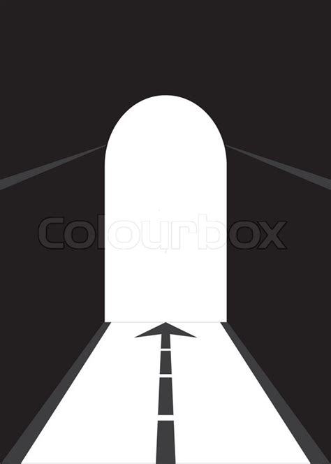 Light In The End Of Tunnel Stock Vector Colourbox