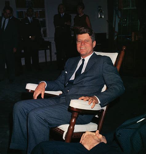 President Kennedy Relaxing In A Rocking Chair Pictures Getty Images