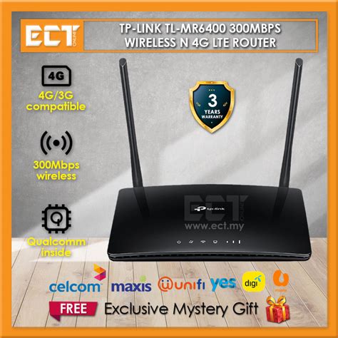 TP Link TL MR6400 APAC 300Mbps Wireless N 4G LTE SIM Card Router