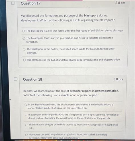 Solved Question 17 We discussed the formation and purpose of | Chegg.com