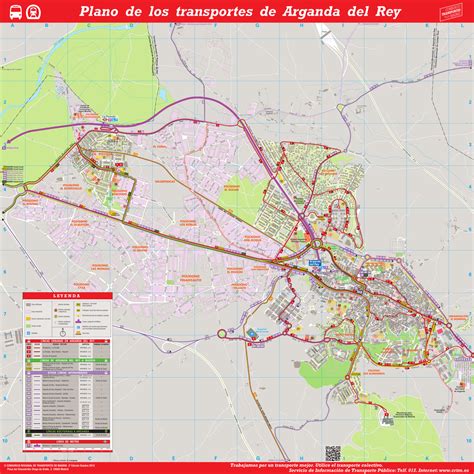 Plano De Los Transportes De Arganda Del Rey