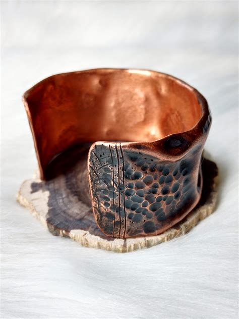 Copper Pipe Cuff Handmade Bracelet Galeforce Design Jewelry