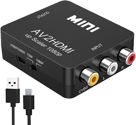 Convertisseur HDMI vers RCA AV composite vidéo audio adaptateur prend