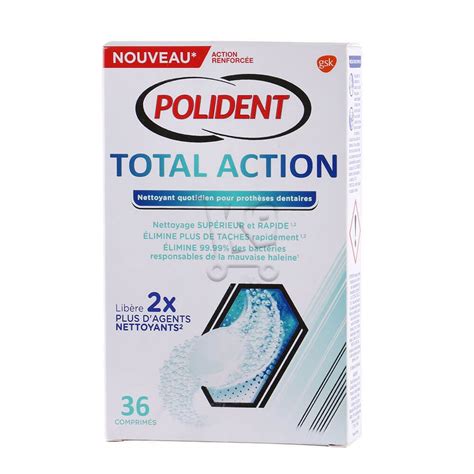 Polident Total Action Nettoyant Quotidien Pour Prothèse Dentaire 36