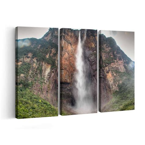 Salto Angel Waterfall Canvas Print Salto Angel Waterfall Wall Art Salto