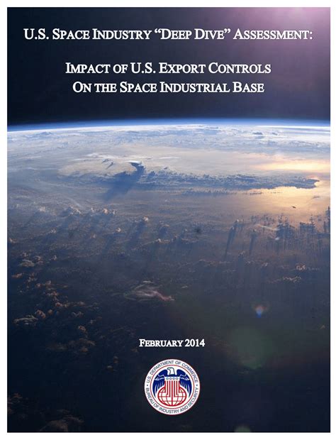 Pdf U S Space Industry Deep Dive Assessment Impact Of U S Export