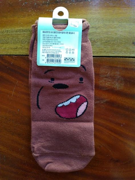 We Bare Bears Cartoon Network Grizz Iconic Korean Socks Women S