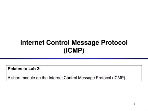 Ppt Internet Control Message Protocol Icmp Powerpoint Presentation