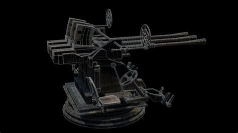 Type 96 25 Mm At Aa Gun 3d Model Cgtrader