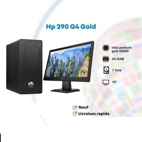 Hp Desktop Pro G Microtower Pentg Gb Tb Pc Bazarafrique