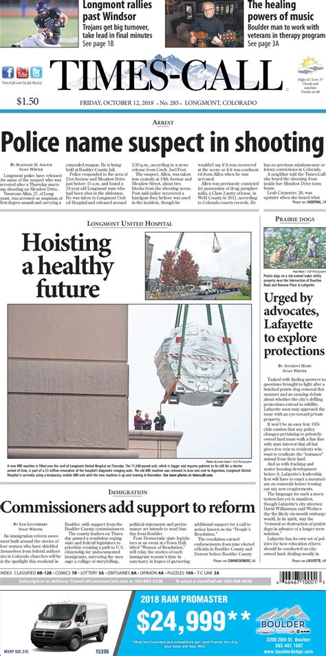 Longmont Times-Call, Oct. 12, 2018 – Ashley McLeod