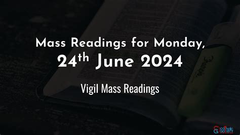 Catholic Mass Readings In English June Vigil Mass Readings