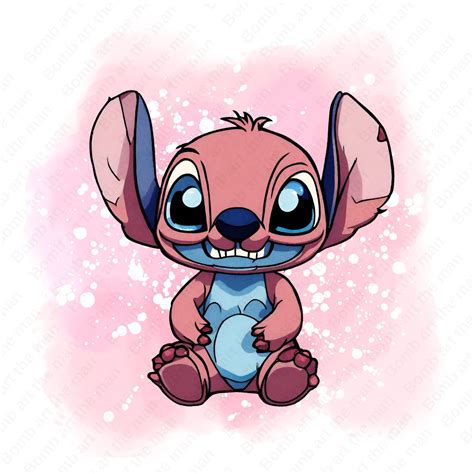 Stitch Angel Clipart, Cute Stitch Angel Png, Watercolor Background ...