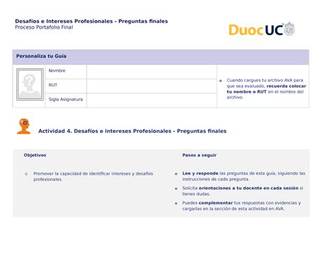 4 Desafíos e Intereses Profesionales APPF Final Desafíos e Intereses