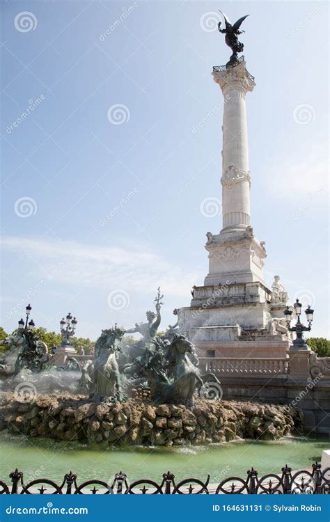 Le Monument Aux Girondins Bordeaux France Editorial Image